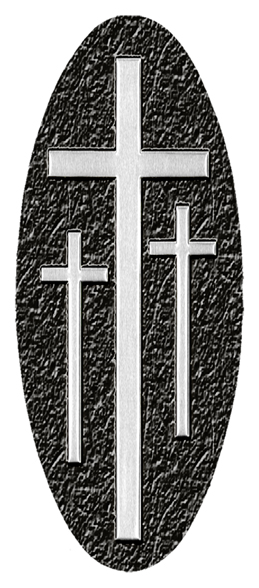 437 DA18 517 BK SL 3 Crosses Black Silver